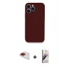 MARSİLYAN™- iPhone 13 Pro Max Kılıf Zirve Modern Özel Seri - Siyah Bilvis 3D Mat Cam Ekran Koruyucu + Pers Alüminyum Kamera Lens - KI
