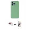 MARSİLYAN™- iPhone 13 Pro Max Kılıf Zirve Modern Özel Seri - Siyah Bilvis 3D Mat Cam Ekran Koruyucu + Pers Alüminyum Kamera Lens - KI
