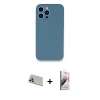 MARSİLYAN™- iPhone 13 Pro Max Kılıf Zirve Modern Özel Seri - Siyah Bilvis 3D Mat Cam Ekran Koruyucu + Rainbow Kamera Lens Koruma Cam - REGD