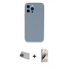 MARSİLYAN™- iPhone 13 Pro Max Kılıf Zirve Modern Özel Seri - Siyah Bilvis 3D Mat Cam Ekran Koruyucu + Rainbow Kamera Lens Koruma Cam - MI