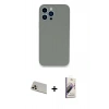 MARSİLYAN™- iPhone 13 Pro Max Kılıf Zirve Modern Özel Seri - Siyah Bilvis 3D Mat Cam Ekran Koruyucu + Rainbow Kamera Lens Koruma Cam - REGD