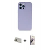 MARSİLYAN™- iPhone 13 Pro Max Kılıf Zirve Modern Özel Seri - Siyah Bilvis 3D Mat Cam Ekran Koruyucu + Rainbow Kamera Lens Koruma Cam - REGD