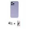MARSİLYAN™- iPhone 13 Pro Max Kılıf Zirve Modern Özel Seri - Siyah Bilvis 3D Mat Cam Ekran Koruyucu + Rainbow Kamera Lens Koruma Cam - MI