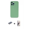 MARSİLYAN™- iPhone 13 Pro Max Kılıf Zirve Modern Özel Seri - Siyah Bilvis 3D Mat Cam Ekran Koruyucu + Renkli Kamera Lens Koruma Cam - SI