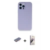 MARSİLYAN™- iPhone 13 Pro Max Kılıf Zirve Modern Özel Seri - Siyah Bilvis 3D Mat Cam Ekran Koruyucu + Renkli Kamera Lens Koruma Cam - TU