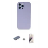 MARSİLYAN™- iPhone 13 Pro Max Kılıf Zirve Modern Özel Seri - Siyah Bilvis 3D Mat Cam Ekran Koruyucu + Renkli Kamera Lens Koruma Cam - YL