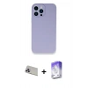 MARSİLYAN™- iPhone 13 Pro Max Kılıf Zirve Modern Özel Seri - Siyah Bilvis 5in1 3D Magic Cam Ekran Koruyucu + Rainbow Kamera Lens Koruma Cam - MR