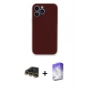 MARSİLYAN™- iPhone 13 Pro Max Kılıf Zirve Modern Özel Seri - Siyah Bilvis 5in1 3D Magic Cam Ekran Koruyucu + Raze Metal Kamera Lens - GD