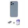 MARSİLYAN™- iPhone 13 Pro Max Kılıf Zirve Modern Özel Seri - Siyah Bilvis 5in1 3D Magic Cam Ekran Koruyucu + Renkli Kamera Lens Koruma Cam - MI