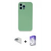 MARSİLYAN™- iPhone 13 Pro Max Kılıf Zirve Modern Özel Seri - Siyah Bilvis 5in1 3D Magic Cam Ekran Koruyucu + Pers Alüminyum Kamera Lens - SABE