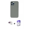 MARSİLYAN™- iPhone 13 Pro Max Kılıf Zirve Modern Özel Seri - Siyah Bilvis 5in1 3D Magic Cam Ekran Koruyucu + Pers Alüminyum Kamera Lens - GI