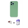 MARSİLYAN™- iPhone 13 Pro Max Kılıf Zirve Modern Özel Seri - Siyah Bilvis 5in1 3D Magic Cam Ekran Koruyucu + Pers Alüminyum Kamera Lens - KI