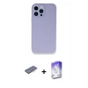 MARSİLYAN™- iPhone 13 Pro Max Kılıf Zirve Modern Özel Seri - Siyah Bilvis 5in1 3D Magic Cam Ekran Koruyucu + Renkli Kamera Lens Koruma Cam - MI