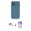 MARSİLYAN™- iPhone 13 Pro Max Kılıf Zirve Modern Özel Seri - Siyah Bilvis 5in1 3D Magic Cam Ekran Koruyucu + Pers Alüminyum Kamera Lens - GI