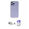 MARSİLYAN™- iPhone 13 Pro Max Kılıf Zirve Modern Özel Seri - Siyah Bilvis 5in1 3D Magic Cam Ekran Koruyucu + Rainbow Kamera Lens Koruma Cam - BZ