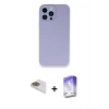 MARSİLYAN™- iPhone 13 Pro Max Kılıf Zirve Modern Özel Seri - Siyah Bilvis 5in1 3D Magic Cam Ekran Koruyucu + Pers Alüminyum Kamera Lens - GD