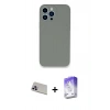 MARSİLYAN™- iPhone 13 Pro Max Kılıf Zirve Modern Özel Seri - Siyah Bilvis 5in1 3D Magic Cam Ekran Koruyucu + Rainbow Kamera Lens Koruma Cam - MR