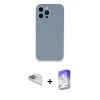 MARSİLYAN™- iPhone 13 Pro Max Kılıf Zirve Modern Özel Seri - Siyah Bilvis 5in1 3D Magic Cam Ekran Koruyucu + Pers Alüminyum Kamera Lens - SABE