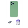 MARSİLYAN™- iPhone 13 Pro Max Kılıf Zirve Modern Özel Seri - Siyah Bilvis 5in1 3D Magic Cam Ekran Koruyucu + Renkli Kamera Lens Koruma Cam - SI