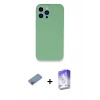 MARSİLYAN™- iPhone 13 Pro Max Kılıf Zirve Modern Özel Seri - Siyah Bilvis 5in1 3D Magic Cam Ekran Koruyucu + Shine Kamera Lens Koruma Cam - PE