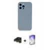 MARSİLYAN™- iPhone 13 Pro Max Kılıf Zirve Modern Özel Seri - Siyah Bilvis 5in1 3D Magic Cam Ekran Koruyucu + Raze Metal Kamera Lens - GD