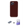 MARSİLYAN™- iPhone 13 Pro Max Kılıf Zirve Modern Özel Seri - Siyah Bilvis 5in1 5D Magic Hayalet Cam Ekran Koruyucu + Renkli Kamera Lens Koruma Cam - YL