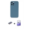 MARSİLYAN™- iPhone 13 Pro Max Kılıf Zirve Modern Özel Seri - Siyah Bilvis 5in1 5D Magic Hayalet Cam Ekran Koruyucu + Renkli Kamera Lens Koruma Cam - TU