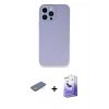 MARSİLYAN™- iPhone 13 Pro Max Kılıf Zirve Modern Özel Seri - Siyah Bilvis 5in1 5D Magic Hayalet Cam Ekran Koruyucu + Renkli Kamera Lens Koruma Cam - YL