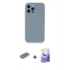 MARSİLYAN™- iPhone 13 Pro Max Kılıf Zirve Modern Özel Seri - Siyah Bilvis 5in1 5D Magic Hayalet Cam Ekran Koruyucu + Renkli Kamera Lens Koruma Cam - YL
