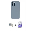 MARSİLYAN™- iPhone 13 Pro Max Kılıf Zirve Modern Özel Seri - Siyah Bilvis 5in1 5D Magic Hayalet Cam Ekran Koruyucu + Rainbow Kamera Lens Koruma Cam - MI