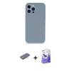 MARSİLYAN™- iPhone 13 Pro Max Kılıf Zirve Modern Özel Seri - Siyah Bilvis 5in1 5D Magic Hayalet Cam Ekran Koruyucu + Renkli Kamera Lens Koruma Cam - TU
