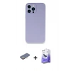 MARSİLYAN™- iPhone 13 Pro Max Kılıf Zirve Modern Özel Seri - Siyah Bilvis 5in1 5D Magic Hayalet Cam Ekran Koruyucu + Sarı Renkli Kamera Lens Koruma Cam