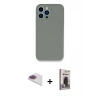 MARSİLYAN™- iPhone 13 Pro Max Kılıf Zirve Modern Özel Seri - Siyah Bilvis Hayalet Cam Ekran Koruyucu + Pers Alüminyum Kamera Lens - GI