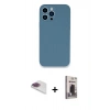 MARSİLYAN™- iPhone 13 Pro Max Kılıf Zirve Modern Özel Seri - Siyah Bilvis Hayalet Cam Ekran Koruyucu + Pers Alüminyum Kamera Lens - GI