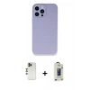 MARSİLYAN™- iPhone 13 Pro Max Kılıf Zirve Modern Özel Seri - Siyah Bilvis Hayalet Cam Ekran Koruyucu + Shine Kamera Lens - GD