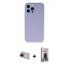 MARSİLYAN™- iPhone 13 Pro Max Kılıf Zirve Modern Özel Seri - Siyah Bilvis Hayalet Cam Ekran Koruyucu + Rainbow Kamera Lens Koruma Cam - KI