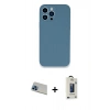 MARSİLYAN™- iPhone 13 Pro Max Kılıf Zirve Modern Özel Seri - Siyah Bilvis Hayalet Cam Ekran Koruyucu + Rainbow Kamera Lens Koruma Cam - MI