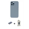 MARSİLYAN™- iPhone 13 Pro Max Kılıf Zirve Modern Özel Seri - Siyah Bilvis Hayalet Cam Ekran Koruyucu + Renkli Kamera Lens Koruma Cam - MI