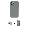 MARSİLYAN™- iPhone 13 Pro Max Kılıf Zirve Modern Özel Seri - Siyah Bilvis Hayalet Cam Ekran Koruyucu + Rainbow Kamera Lens Koruma Cam - MI
