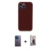 MARSİLYAN™- iPhone 13 Pro Max Kılıf Zirve Modern Özel Seri - Siyah Bilvis Hayalet Cam Ekran Koruyucu + Neon Fosforlu Kamera Lens - MI