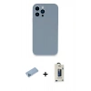 MARSİLYAN™- iPhone 13 Pro Max Kılıf Zirve Modern Özel Seri - Siyah Bilvis Hayalet Cam Ekran Koruyucu + Shine Kamera Lens Koruma Cam - MI