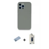 MARSİLYAN™- iPhone 13 Pro Max Kılıf Zirve Modern Özel Seri - Siyah Bilvis Hayalet Cam Ekran Koruyucu + Shine Kamera Lens Koruma Cam - MI