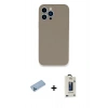 MARSİLYAN™- iPhone 13 Pro Max Kılıf Zirve Modern Özel Seri - Siyah Bilvis Hayalet Cam Ekran Koruyucu + Shine Kamera Lens Koruma Cam - MI