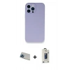 MARSİLYAN™- iPhone 13 Pro Max Kılıf Zirve Modern Özel Seri - Siyah Bilvis Hayalet Cam Ekran Koruyucu + Rainbow Kamera Lens Koruma Cam - MI