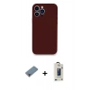MARSİLYAN™- iPhone 13 Pro Max Kılıf Zirve Modern Özel Seri - Siyah Bilvis Hayalet Cam Ekran Koruyucu + Metal Kamera Lens Koruma Cam - MR