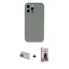 MARSİLYAN™- iPhone 13 Pro Max Kılıf Zirve Modern Özel Seri - Siyah Bilvis Hayalet Cam Ekran Koruyucu + Rainbow Kamera Lens Koruma Cam - MR