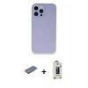 MARSİLYAN™- iPhone 13 Pro Max Kılıf Zirve Modern Özel Seri - Siyah Bilvis Hayalet Cam Ekran Koruyucu + Renkli Kamera Lens Koruma Cam - PE