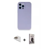 MARSİLYAN™- iPhone 13 Pro Max Kılıf Zirve Modern Özel Seri - Siyah Bilvis Hayalet Cam Ekran Koruyucu + Pers Alüminyum Kamera Lens - GD