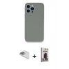 MARSİLYAN™- iPhone 13 Pro Max Kılıf Zirve Modern Özel Seri - Siyah Bilvis Hayalet Cam Ekran Koruyucu + Pers Alüminyum Kamera Lens - SABE