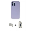 MARSİLYAN™- iPhone 13 Pro Max Kılıf Zirve Modern Özel Seri - Siyah Bilvis Hayalet Cam Ekran Koruyucu + Rainbow Kamera Lens Koruma Cam - BZ